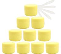 YKMYXZ, 12 Pots cosmétiques vides en Plastique Rose de 50 ML avec Couvercle à vis, Petit Pot de 50 g avec Doublure intérieure for Gel de Voyage cosmétique, baume à lèvres + 5 spatules(Geel,30ml)