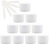 YKMYXZ, 12 Pots cosmétiques vides en Plastique Rose de 50 ML avec Couvercle à vis, Petit Pot de 50 g avec Doublure intérieure for Gel de Voyage cosmétique, baume à lèvres + 5 spatules(Bianco,100ml)