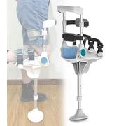 YKMYXZ, Alternative aux béquilles, béquilles de genou antidérapantes, support de mobilité des jambes for adultes et personnes âgées, blessures, fracture de la cheville(Right Leg)