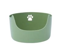 YKMYXZ bac à litière, Bac à litière for Chat bac à litière Ouvert for Chat avec côtés Hauts Durable antiadhésif Anti-éclaboussures Chat Nettoyage Bassin de Bain Grand Espace,(Green)