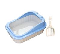 YKMYXZ bac à litière, Bac à litière Ouvert for Chaton, Toilettes for Chat, bac à litière for Chat avec bac à litière Haut côté for Chat, bac à litière for Chat(Blue)