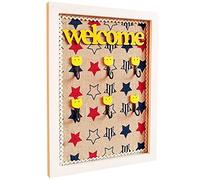 YKMYXZ, Boîte à clés Murale de Style européen, Organiseur de Rangement for clés, décoration Murale créative avec Cadre Photo(White)