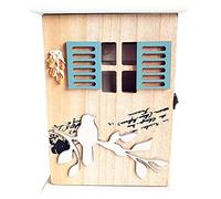 YKMYXZ, Boîte à clés Murale décorative de Style Minimaliste Classique, Armoire à clés Murale en Bois Durable for la Gestion des clés(Primary Color B)