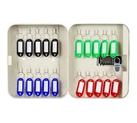 YKMYXZ, Boîte à clés Murale décorative Multi-capacités avec étiquettes colorées, Organiseur de Rangement for hôtel, Armoire à clés en Acier(20 Keys)