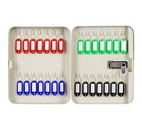 YKMYXZ, Boîte à clés Murale décorative Multi-capacités avec étiquettes colorées, Organiseur de Rangement for hôtel, Armoire à clés en Acier(28 Keys)
