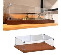 YKMYXZ Boîte de présentation Anti-poussière avec Base en Bois, Organiseur de comptoir for antiquités, maquettes et Objets de Collection(55x25x35cm(22"x10"x14"))