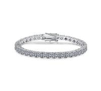 YKMYXZ, Bracelet de tennis 3-4mm Hommes Femmes Couleur D VVS1 Bracelet en argent 925, 6,5 »(3MM 17CM)