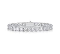 YKMYXZ, Bracelet de tennis en moissanite de 3 à 6,5 mm, couleur D, clarté VVS1, bracelet en diamant, en argent sterling 925, bracelets de mariage en moissanite for femme avec certificat(20cm,5mm)