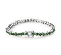 YKMYXZ, Bracelet de tennis Moissanite 4 mm for femme Couleur D VVS1 Bracelet diamant vert de clarté S925 Bracelet moissanite en argent sterling avec certificat,