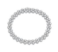 YKMYXZ, Bracelets en diamant Moissanite de 3 mm for hommes et femmes, couleur D VVS1, bracelet de tennis en argent sterling 925, bracelet Moissanite avec certificat