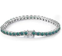 YKMYXZ, Bracelets en or pour femmes Bracelets de tennis en diamants de taille ronde et de couleur VVS1 Bracelets en argent sterling S925,6.5 in(Yellow)