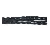 YKMYXZ， Câble électrique industriel tressé en coton recouvert de tissu, 5 mètres, 2 x 0,75 mm(Black)