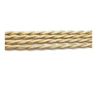 YKMYXZ， Câble électrique industriel tressé en coton recouvert de tissu, 5 mètres, 2 x 0,75 mm(Golden)
