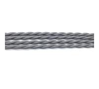 YKMYXZ， Câble électrique industriel tressé en coton recouvert de tissu, 5 mètres, 2 x 0,75 mm(Grey)