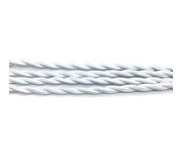 YKMYXZ， Câble électrique industriel tressé en coton recouvert de tissu, 5 mètres, 2 x 0,75 mm(White)