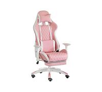 YKMYXZ, Chaise de Bureau Ergonomique à Dossier Haut Gamichair Racioffice en Cuir synthétique avec Appui-tête, Soutien Lombaire et Repose-Pieds for Jeux vidéo(C)