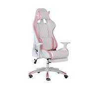 YKMYXZ, Chaise de Bureau Ergonomique à Dossier Haut Gamichair Racioffice en Cuir synthétique avec Appui-tête, Soutien Lombaire et Repose-Pieds for Jeux vidéo(B)