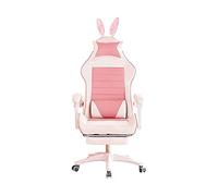 YKMYXZ, Chaise de bureau ergonomique Gamichair Racidesk, chaise de bureau exécutive à dossier haut en cuir synthétique avec accoudoirs rembourrés et repose-pieds, chaise pivotante for hommes et adoles