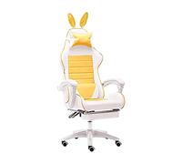 YKMYXZ, Chaise de bureau ergonomique Gamichair Racidesk, chaise de bureau exécutive à dossier haut en cuir synthétique avec accoudoirs rembourrés et repose-pieds, chaise pivotante for hommes et adoles