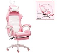 YKMYXZ, Chaise de Bureau Ergonomique Gamichair Racistyle à Dossier Haut et Hauteur réglable avec Appui-tête et Support Lombaire