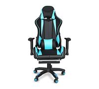 YKMYXZ, Chaise de Bureau Ergonomique Gamichairs, pivotante, à Dossier Haut, avec Support Lombaire, Repose-Pieds, accoudoirs et Appui-tête, for Adultes
