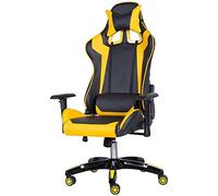 YKMYXZ, Chaise de Bureau for Ordinateur, Esports, Gamichair, Dossier relevable, Rouge(Yellow)