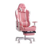 YKMYXZ, Chaise de Bureau Gamichair avec Support Lombaire Ergonomique, Chaise de Bureau Racistyle en Cuir synthétique, Chaise de Travail pivotante réglable à Dossier Haut avec Repose-Pieds