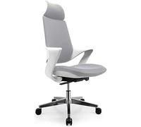 YKMYXZ, Chaise de Bureau Gamichair, Zero Chair, avec Dossier Haut for Jeux vidéo, Soutien Lombaire réglable, Blanc et Rouge(White Gray)
