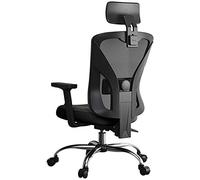 YKMYXZ, Chaise de Bureau inclinable et pivotante Gamichair, relevable, Blanche(Black)