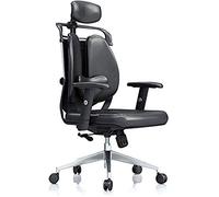 YKMYXZ, Chaise de bureau pivotante en cuir PU à dossier haut - Couleur unie - 116 x 70 x 68 cm - Noir