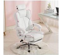 YKMYXZ, Chaise Zero, Chaise de Jeu pivotante, Chaise de Bureau à Dossier Haut for Jeux, Chaise for PC avec Support Lombaire réglable/Rose(White)