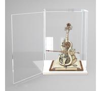 YKMYXZ Coffret de présentation for Objets de Collection avec Base et Porte Blanches, Protection Anti-poussière for Souvenirs et Figurines(10cm(4") x10cm(4") x20cm(8"))