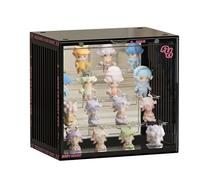 YKMYXZ Coffret en Acrylique avec présentoir Amovible intégré, vitrine de Protection Anti-poussière for Figurines Miniatures, boîte de Rangement de comptoir for Objets de Collection(Beige,Large)