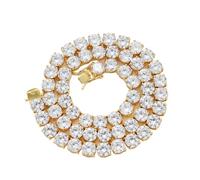YKMYXZ, Collier de tennis 8MM for femmes plaqué or 18 carats, coupe ronde, collier de diamant de laboratoire, chaîne CZ, colliers for femmes, bijoux de bal de promo