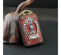 YKMYXZ, Collier Pendentif éléphant en ébène, Statue de Bouddha Thangka, Style Vintage, Style Ancien du Népal, Exotique, for Hommes et Femmes, chaîne de Pull(Pendant Accessories)