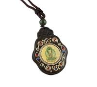 YKMYXZ, Collier Pendentif éléphant en ébène, Statue de Bouddha Thangka, Style Vintage, Style Ancien du Népal, Exotique, for Hommes et Femmes, chaîne de Pull(2)
