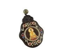 YKMYXZ, Collier Pendentif éléphant en ébène, Statue de Bouddha Thangka, Style Vintage, Style Ancien du Népal, Exotique, for Hommes et Femmes, chaîne de Pull(5)