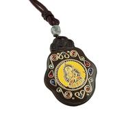 YKMYXZ, Collier Pendentif éléphant en ébène, Statue de Bouddha Thangka, Style Vintage, Style Ancien du Népal, Exotique, for Hommes et Femmes, chaîne de Pull