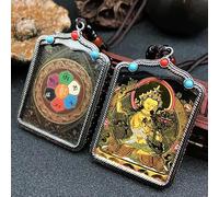 YKMYXZ, Colliers pendentifs tibétains Peints à la Main, amulette Bouddhiste du Népal, Collier Maitreya de Style Chinois, Marque Bouddha(Random 1pc)