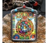YKMYXZ, Colliers pendentifs tibétains Peints à la Main, amulette Bouddhiste du Népal, Collier Maitreya de Style Chinois, Marque Bouddha(6)
