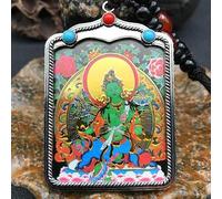 YKMYXZ, Colliers pendentifs tibétains Peints à la Main, amulette Bouddhiste du Népal, Collier Maitreya de Style Chinois, Marque Bouddha(17)