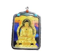 YKMYXZ, Colliers pendentifs tibétains Peints à la Main, amulette Bouddhiste du Népal, Collier Maitreya de Style Chinois, Marque Bouddha
