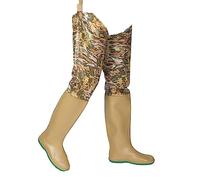 YKMYXZ, Cuissardes de pêche, Cuissardes Camouflage Kaki, Bottes de pêche antidérapantes et résistantes à l'usure, Semelles Oxford(5.5)