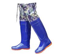 YKMYXZ, Cuissardes de pêche, Cuissardes de 60 cm de Haut avec fessier, Bottes de pêche et de Chasse imperméables en PVC for Hommes et Femmes(9)