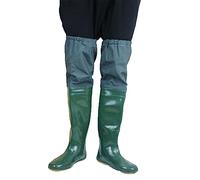 YKMYXZ, Cuissardes de pêche Cuissardes en PVC, Bottes imperméables for la pêche, la Transplantation et l'élevage en Plein air for Hommes et Femmes(Green,9 UK)