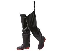 YKMYXZ, Cuissardes de pêche, Cuissardes Hautes de 80 cm, Bottes de pêche en PVC imperméables et résistantes à l'usure(Black,5.5 UK)
