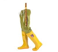 YKMYXZ, Cuissardes de pêche imperméables en PVC à Rayures Jaunes, Cuissardes de pêche et de Chasse, Bottes de Wading avec Boucles réglables(6.5)