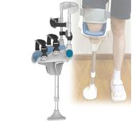 YKMYXZ, Déambulateur for fractures de la cheville, entorses, béquilles antidérapantes, déambulateur télescopique à une jambe for adultes, hauteur réglable(Right Leg)