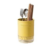 YKMYXZ, Égouttoir à couverts rond for cuillères, baguettes, fourchettes, porte-couverts, bloc à couteaux 3 couleurs(Yellow)