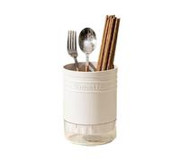 YKMYXZ, Égouttoir à couverts rond for cuillères, baguettes, fourchettes, porte-couverts, bloc à couteaux 3 couleurs(White)